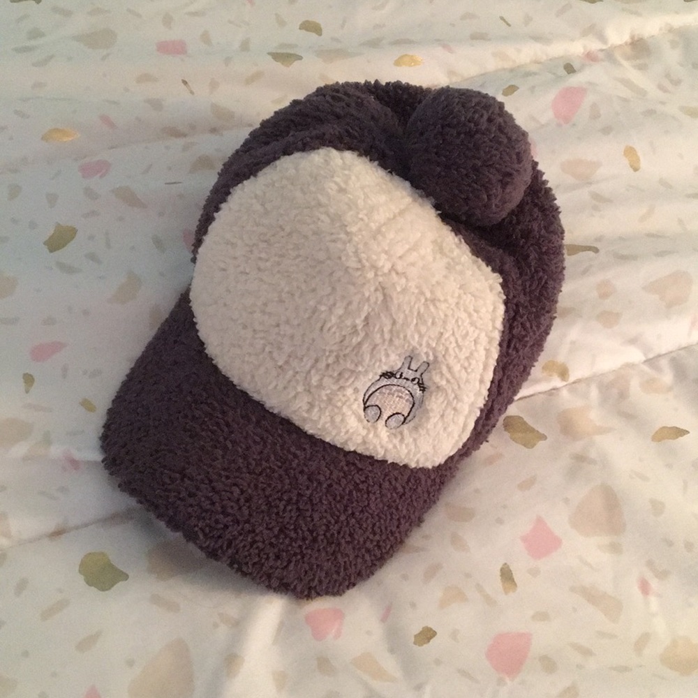 totoro fuzzy baseball cap